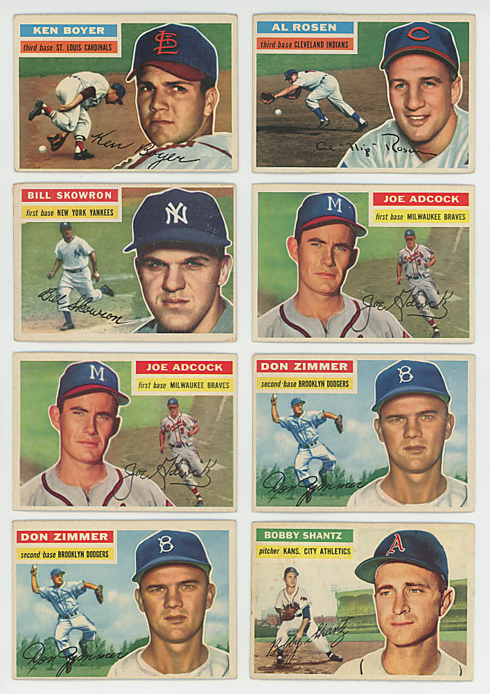 1956 Topps Collection (208) with Several Hall of Famers & Stars Including Luis Aparicio Rookie & Ted Williams