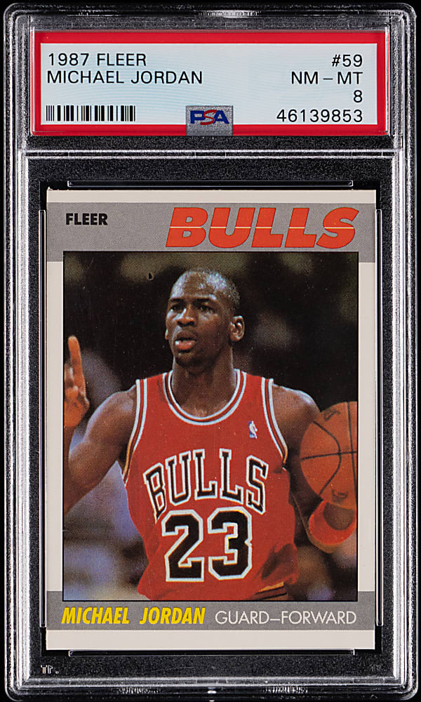 1987-1988 Fleer Basketball #59 Michael Jordan PSA NM-MT 8