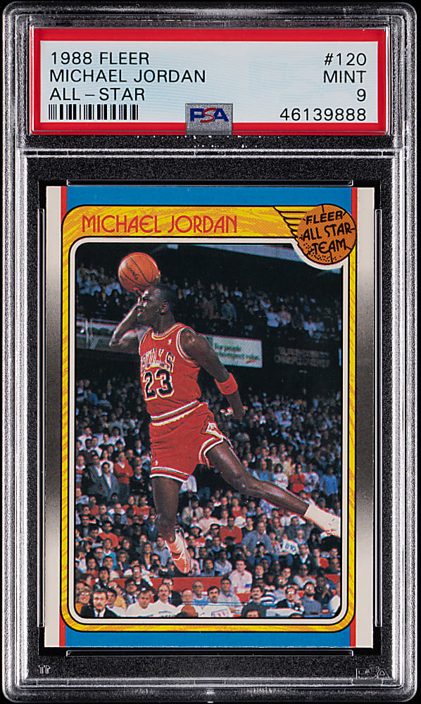 1988-1989 Fleer Basketball #120 Michael Jordan All-Star PSA MINT 9
