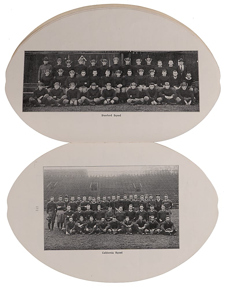 Rare 1918 Stanford vs. California Football Program - "The Game That Never Was"