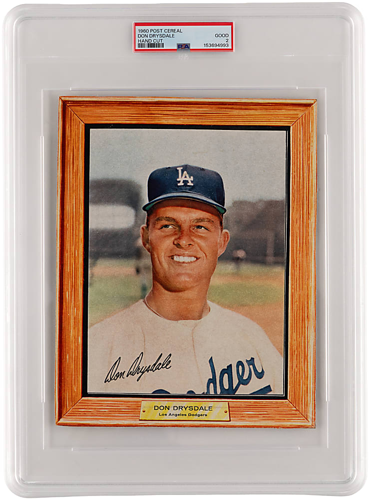 1960 Post Cereal Don Drysdale Hand Cut PSA GOOD 2