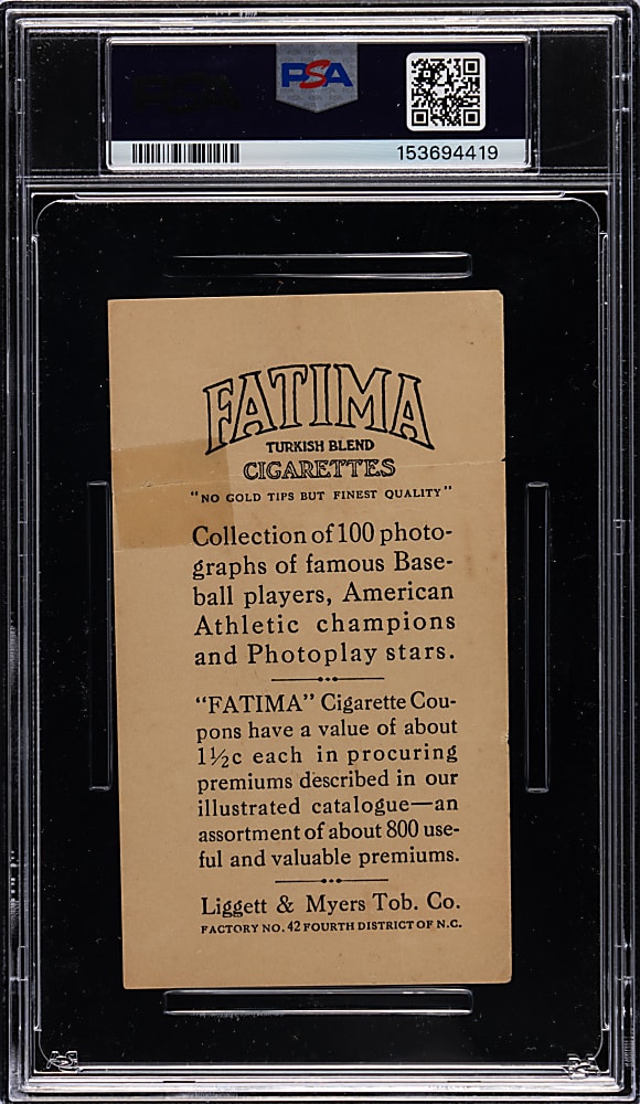 1914 T222 Fatima Player Cards Grover Alexander Rookie PSA Authentic-Altered