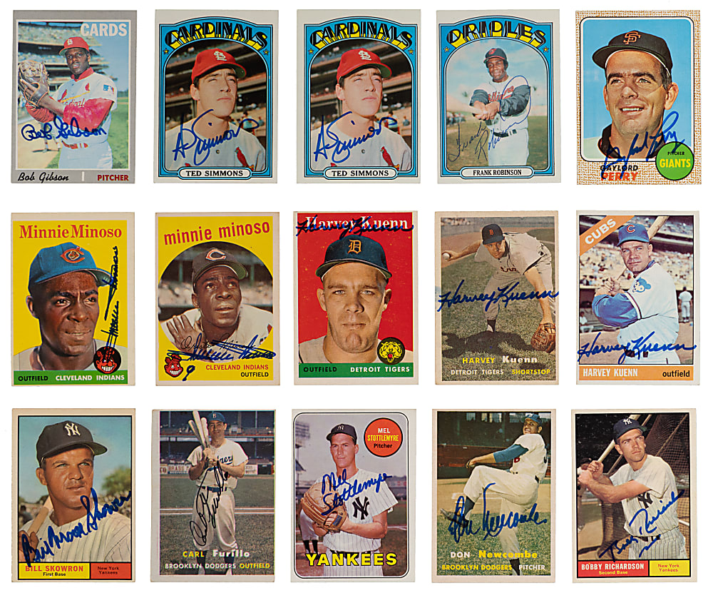 1957-1972 Topps Signed Collection (82) with Hall of Famers & Tougher Names