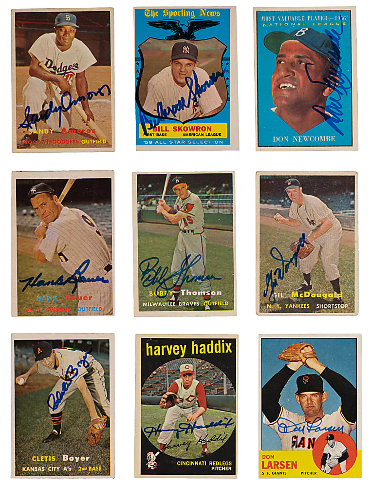 1957-1972 Topps Signed Collection (82) with Hall of Famers & Tougher Names