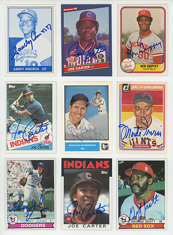 1970s-2000s Signed Card Collection (165) with (14) Hall of Famers & (2) Don Mattingly Rookies