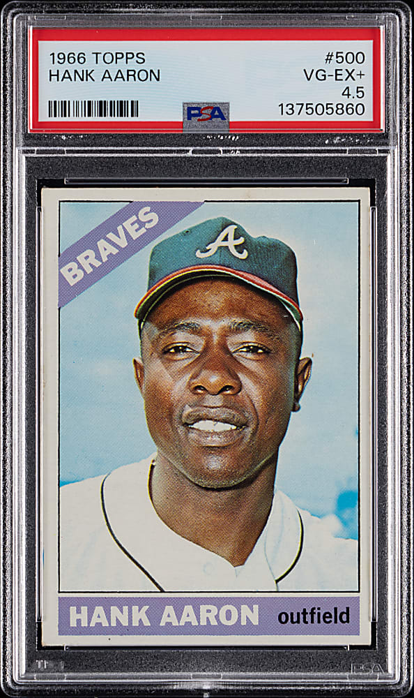 1966 Topps #500 Hank Aaron PSA VG-EX+ 4.5