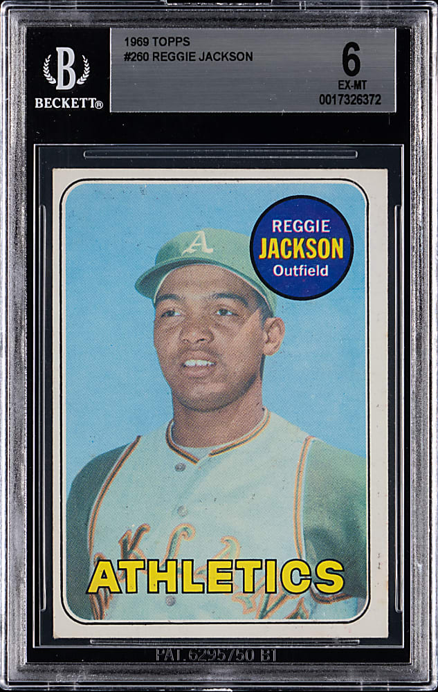 1969 Topps #260 Reggie Jackson Rookie BVG EX-MT 6