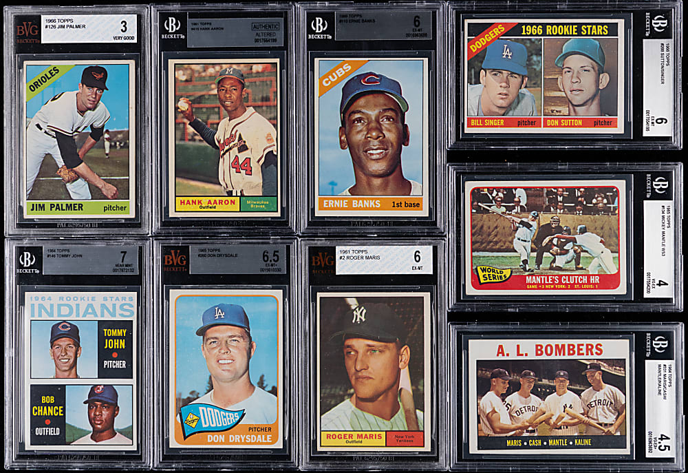 1961-1966 Topps Hall of Fame & Star BVG Graded Collection (17) with (3) Hall of Fame Rookies & (2) Mickey Mantle