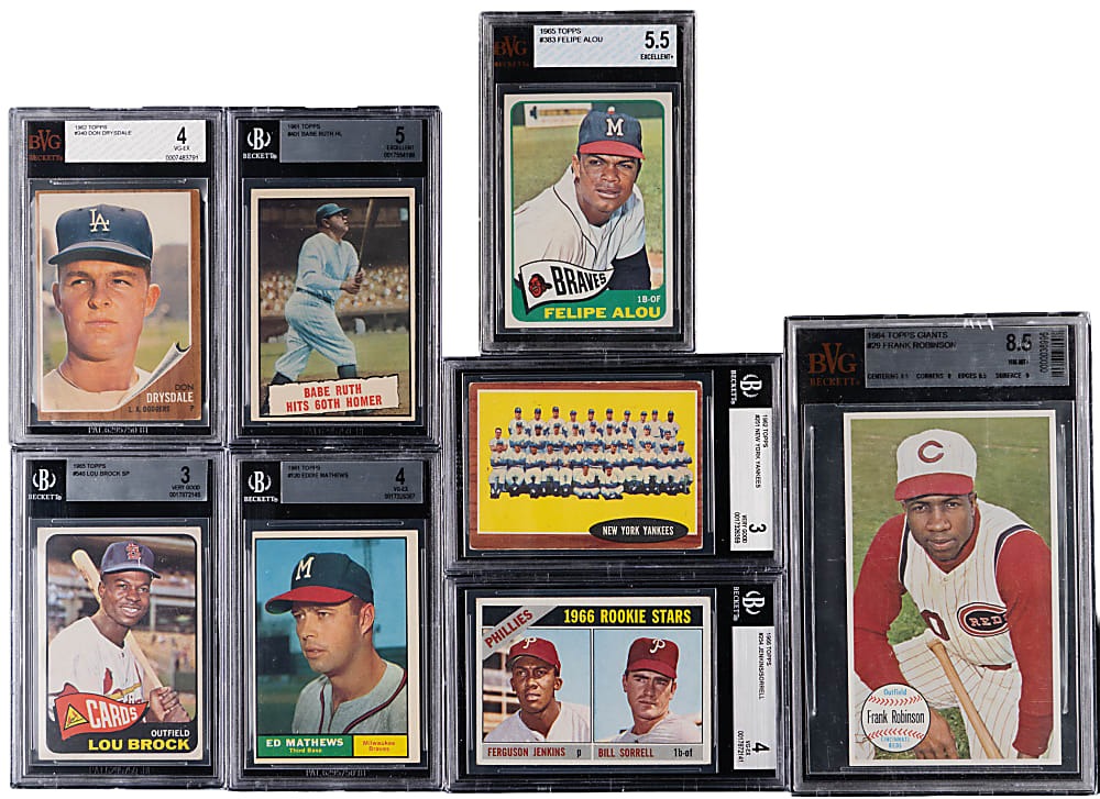 1961-1966 Topps Hall of Fame & Star BVG Graded Collection (17) with (3) Hall of Fame Rookies & (2) Mickey Mantle