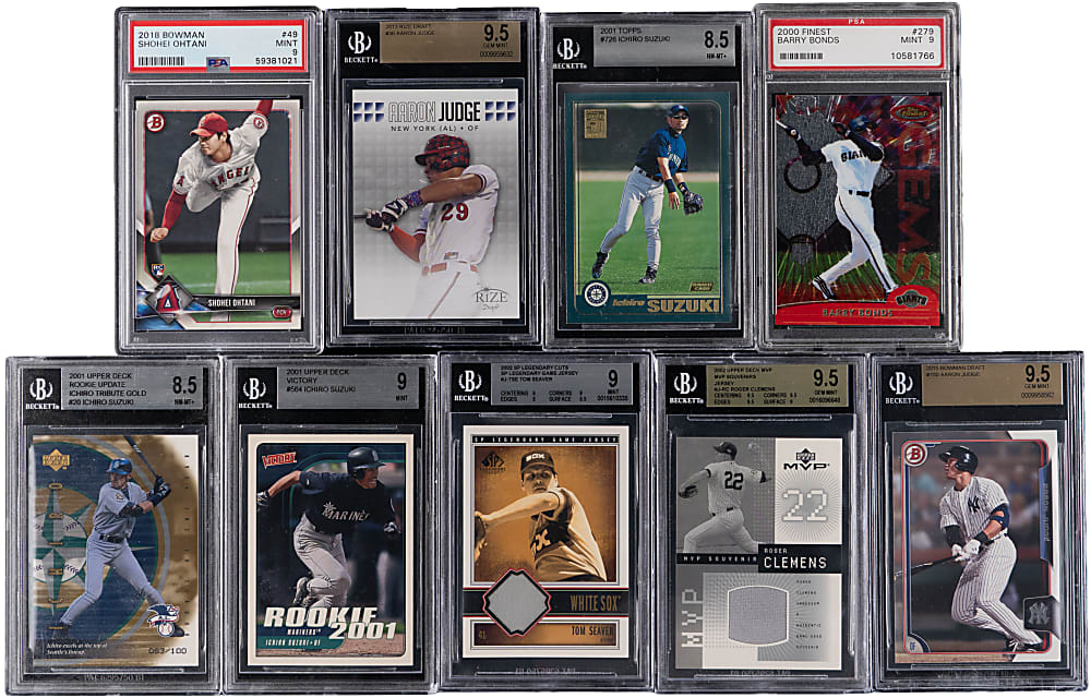 2000-2020 Hall of Fame, Star & Rookie Graded Collection (28) with Ichiro, Judge & Ohtani Rookies
