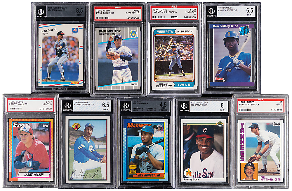 1970-1999 Hall of Fame, Star & Rookie Graded Collection (58) with 1975 Topps #228 George Brett Rookie BVG NM 7