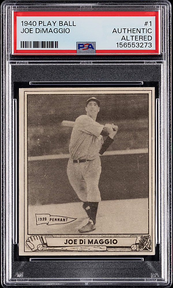 1940 Play Ball #1 Joe DiMaggio PSA Authentic-Altered