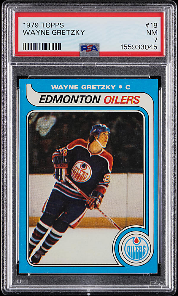 1979-1980 Topps Hockey #17 Wayne Gretzky Rookie PSA NM 7