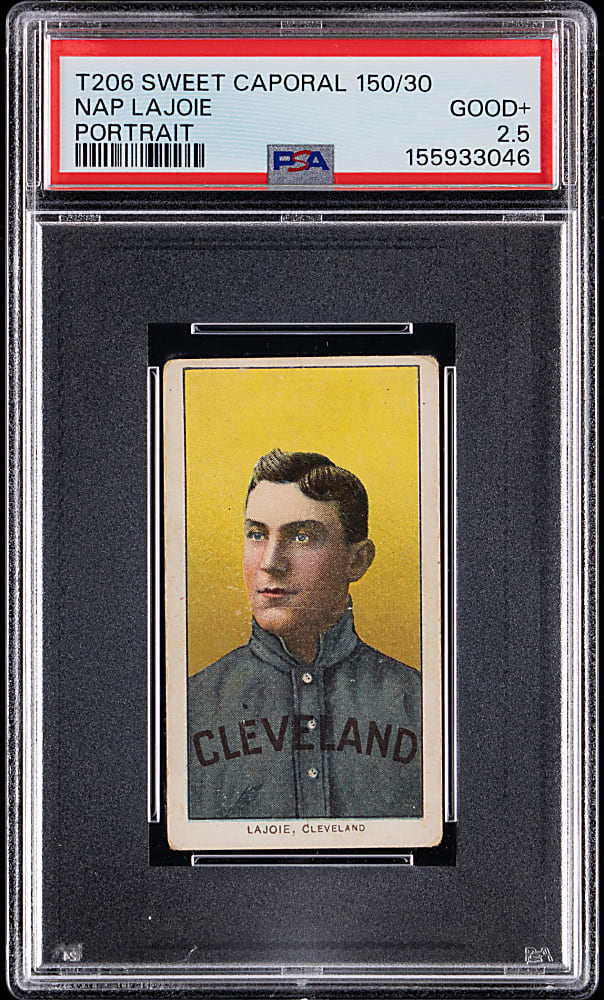1909-1911 T206 White Border Nap Lajoie Portrait PSA GOOD+ 2.5