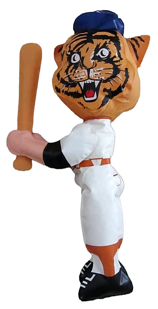 1960s Official Major League Swivel Head Inflatable Action Mascots in Sealed Original Packages (4) with New York Yankees