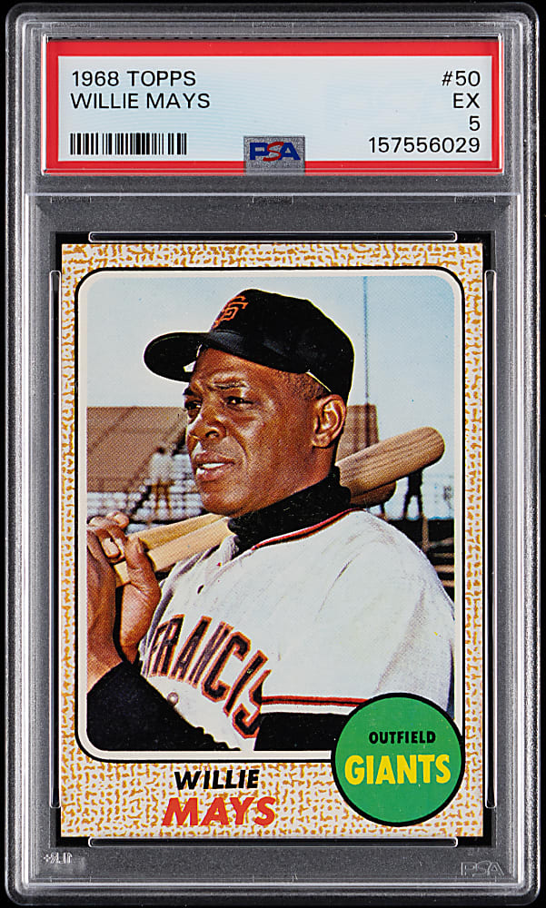 1968 Topps #50 Willie Mays PSA EX 5