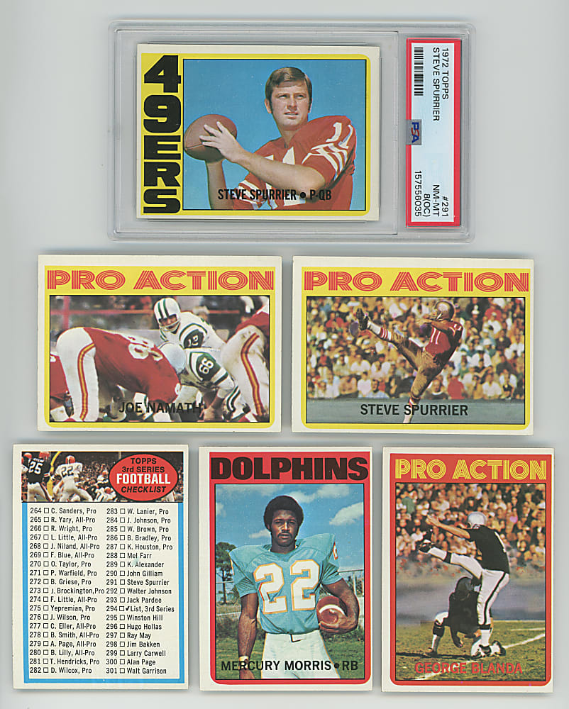 1972 Topps Football High Number Complete Set (88) with (2) PSA Graded Rookie Stars - Clean!