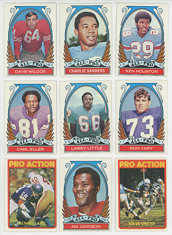 1972 Topps Football High Number Complete Set (88) with (2) PSA Graded Rookie Stars - Clean!