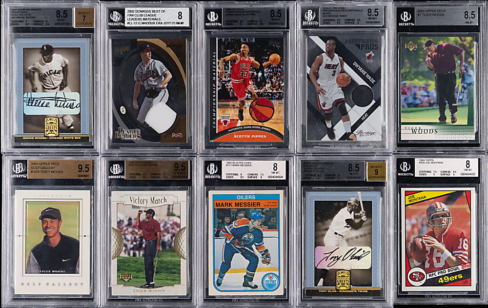 1981-Modern Sports Superstar BGS Graded Collection (42) with Many Rookies & Modern Inserts