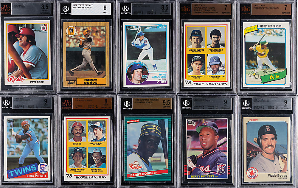 1978-1987 Hall of Fame & Rookie BGS/BVG Graded Collection (46)