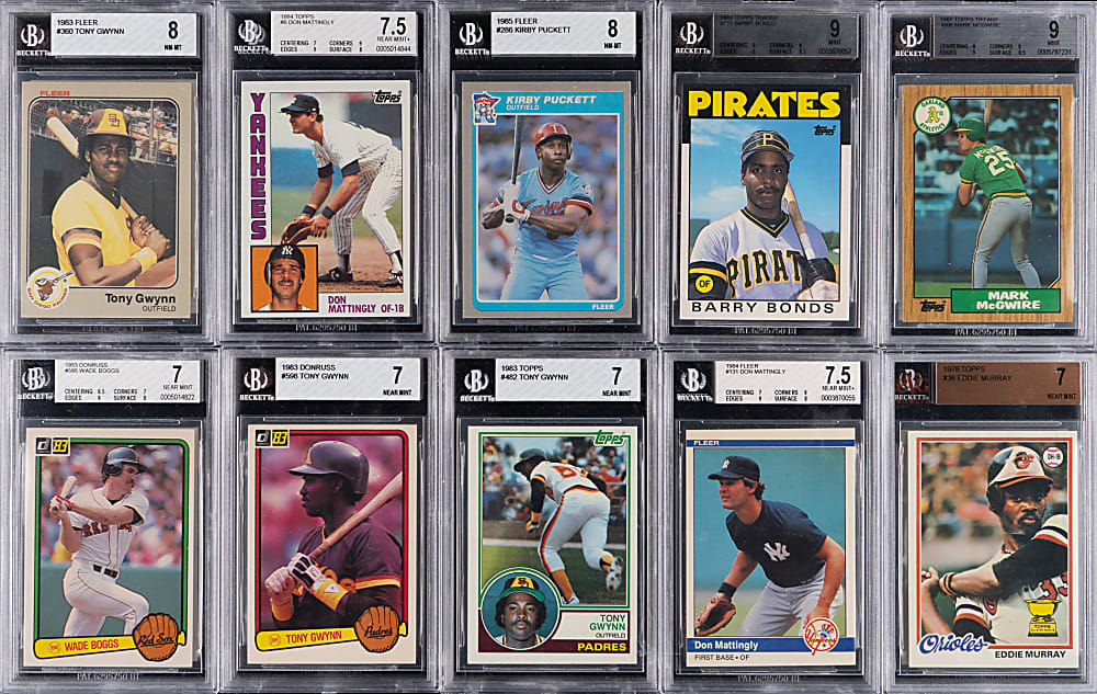 1978-1987 Hall of Fame & Rookie BGS/BVG Graded Collection (46)