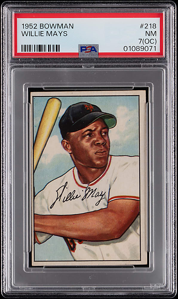 1952 Bowman #218 Willie Mays PSA NM 7 (oc)