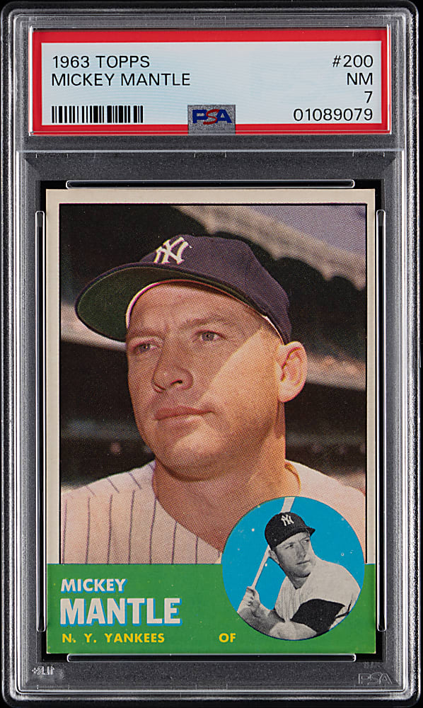 1963 Topps #200 Mickey Mantle PSA NM 7