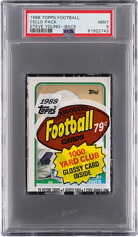 1988 Topps Football Unopened Wax Pack PSA MINT 9 - Steve Young Back