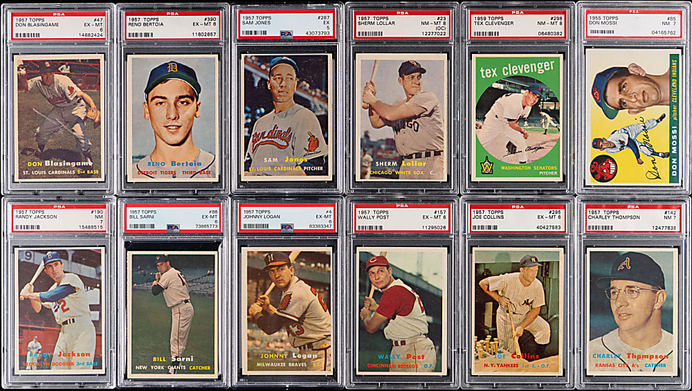 1953-1960 Topps & Fleer PSA Graded Collection (23) with Brooklyn Dodgers
