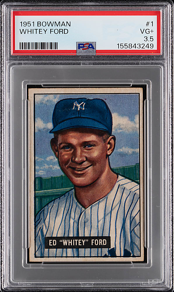 1951 Bowman #1 Whitey Ford Rookie PSA VG+ 3.5