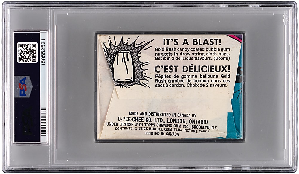 1972 O-Pee-Chee Unopened Wax Pack PSA NM 7