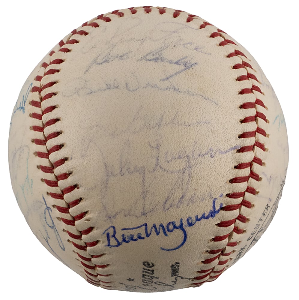 1963 Pittsburgh Pirates Team-Signed ONL/Giles Baseball with (25) Signatures Including Roberto Clemente, Bill Mazeroski, Willie Stargell (Rookie Year) Plus Full JSA LOA
