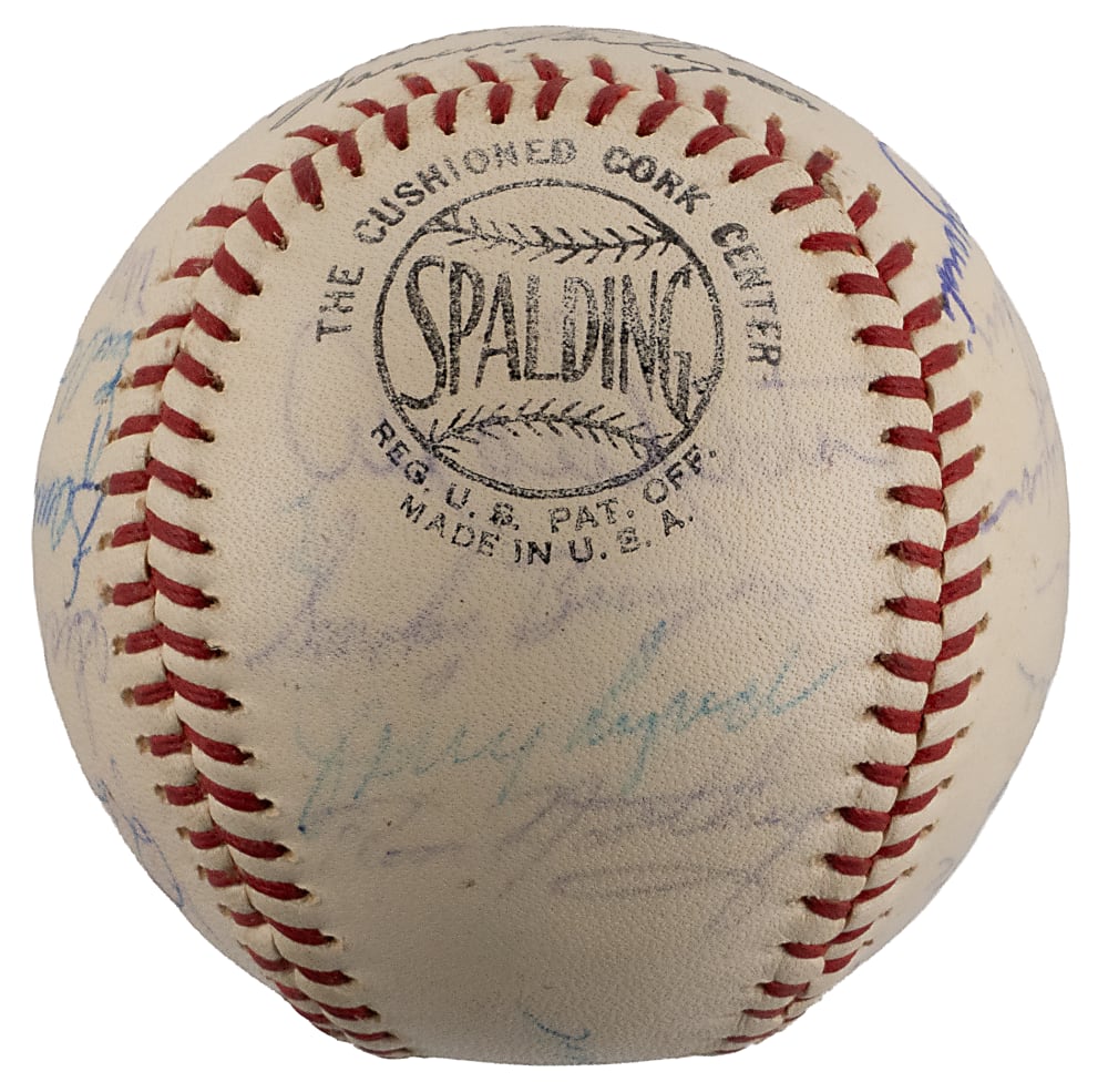 1963 Pittsburgh Pirates Team-Signed ONL/Giles Baseball with (25) Signatures Including Roberto Clemente, Bill Mazeroski, Willie Stargell (Rookie Year) Plus Full JSA LOA