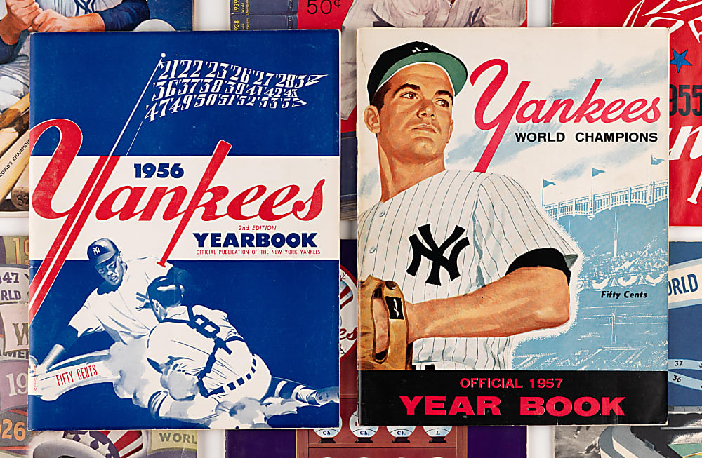 1950-1957 New York Yankees Yearbook Complete Consecutive Run of First (8) Editions