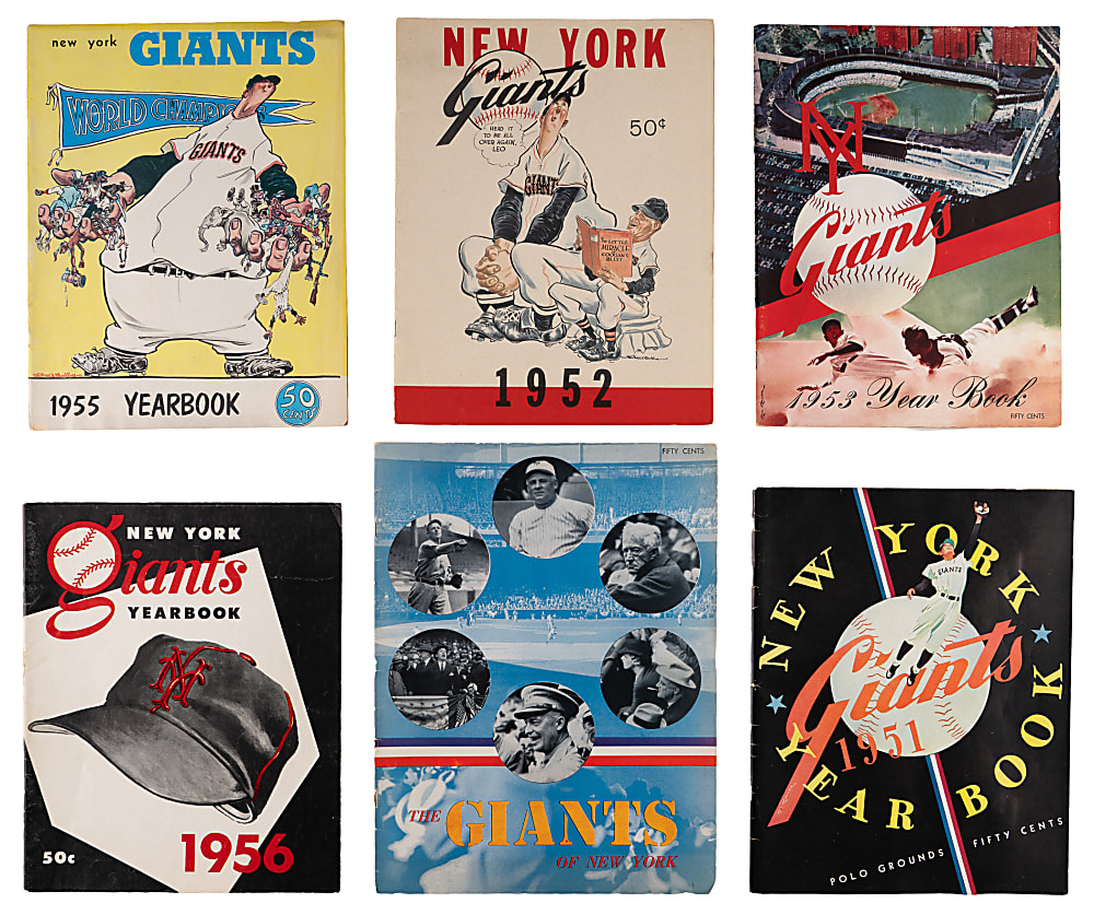 1947-1957 New York Giants Yearbook Collection (8)