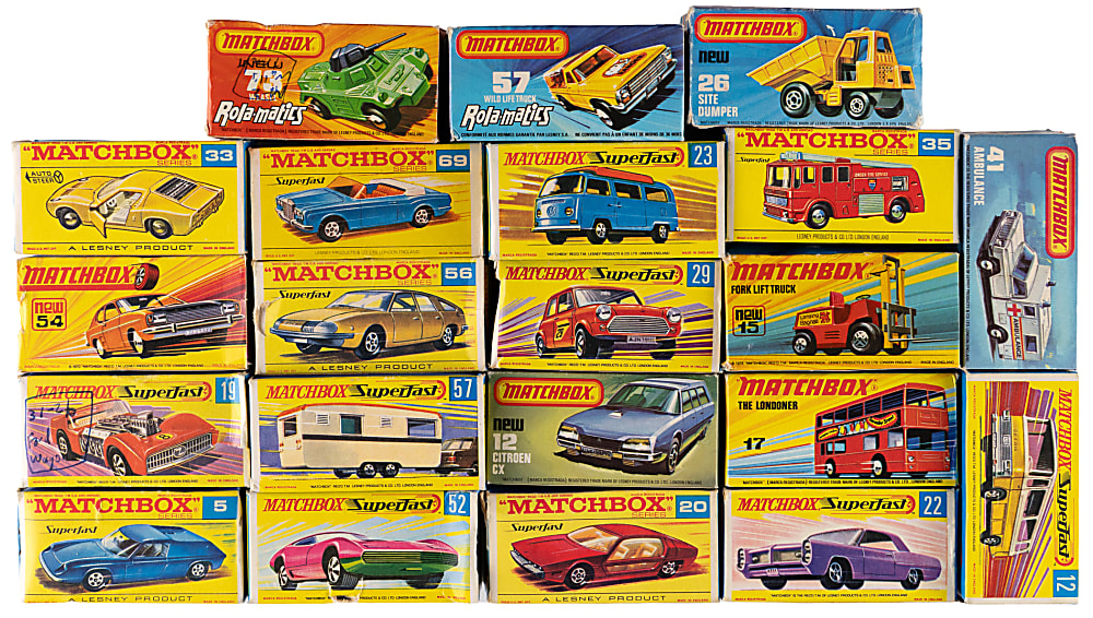 1970s Matchbox Superfast Collection (21) in Original Factory Boxes