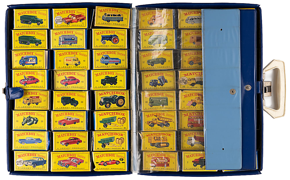 1961-1965 Matchbox Collection (48) in Original D Series Factory Boxes with 1966 Carrying Case