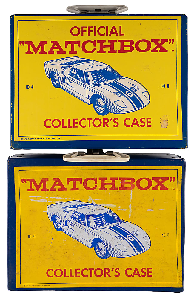 1965-1968 Matchbox 1-75 Series Collection (80) in Original E Series Factory Boxes with (2) 1966 Carrying Cases