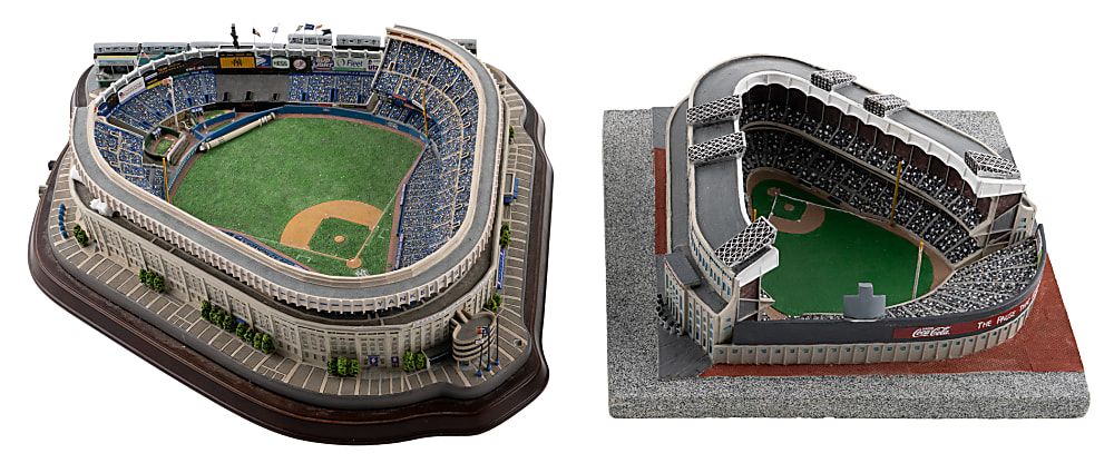 2003 Yankee Stadium Replica Sculptures (2) with Danbury Mint & Sport Collectors Guild