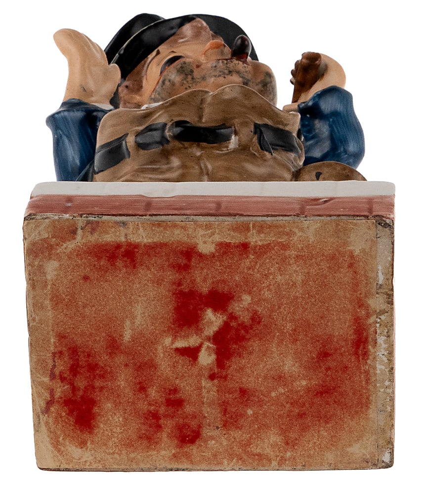 1950s Shields Fifth Avenue Brooklyn Dodgers Bum Ceramic Ashtray with Cigarette and Match Holders