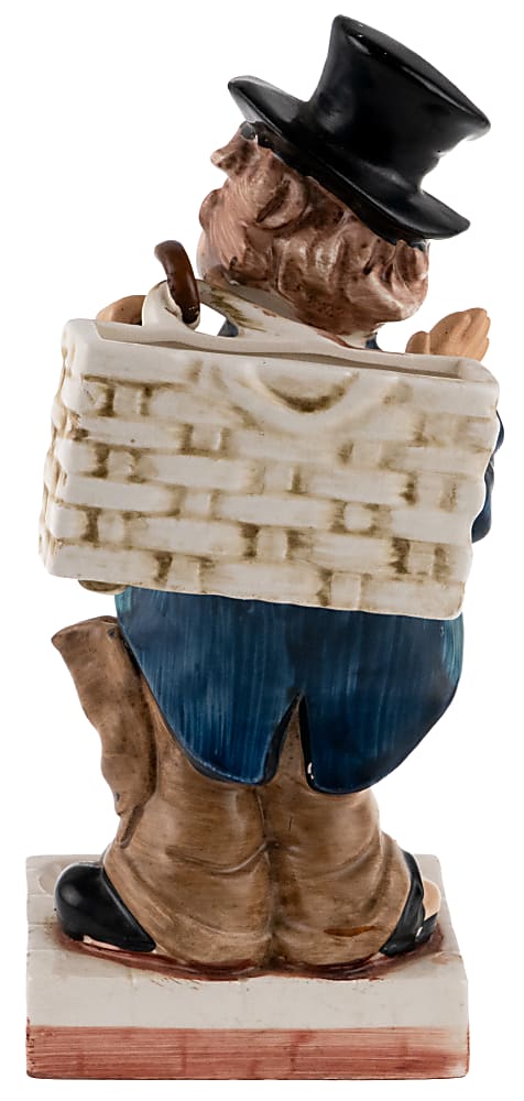 1950s Shields Fifth Avenue Brooklyn Dodgers Bum Ceramic Ashtray with Cigarette and Match Holders
