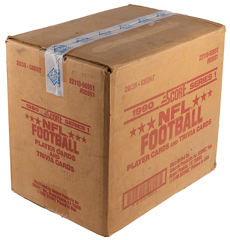 1990 Score Series 1 Football Sealed Wax Box Case (20/36 count) - BBCE