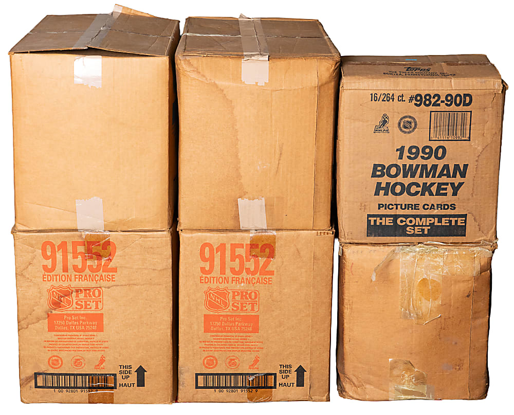 1990 & 1992 Bowman & Pro Set Hockey Complete Cases (6)