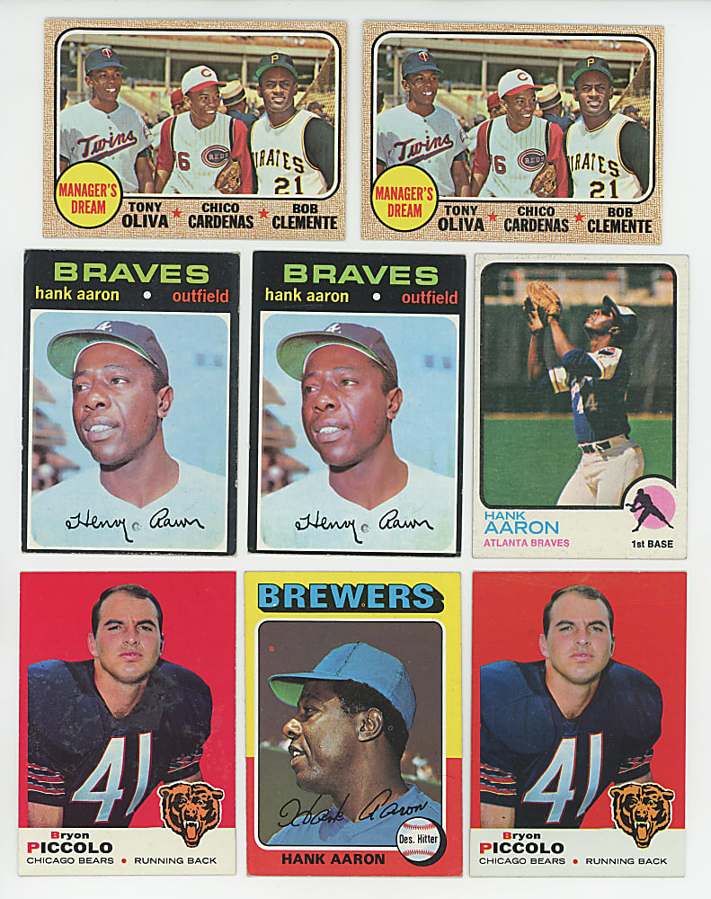 1953-1987 Baseball & Football Singles Collection (500+) with (325+) Hall of Famers