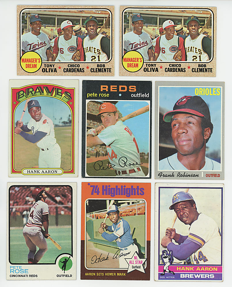 1953-1987 Baseball & Football Singles Collection (500+) with (325+) Hall of Famers
