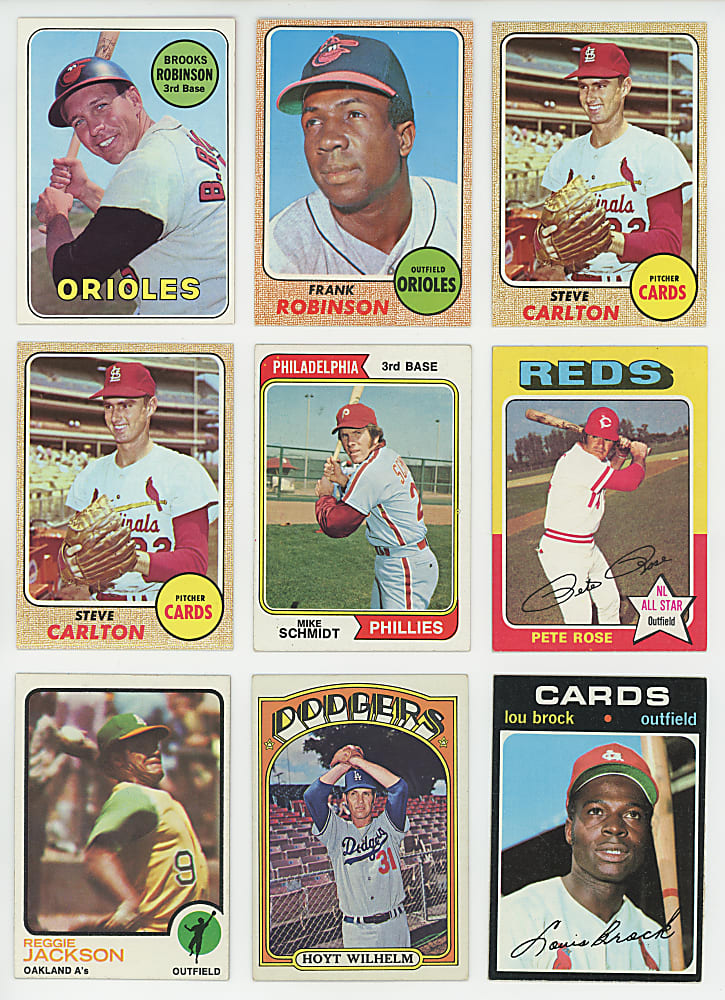 1953-1987 Baseball & Football Singles Collection (500+) with (325+) Hall of Famers