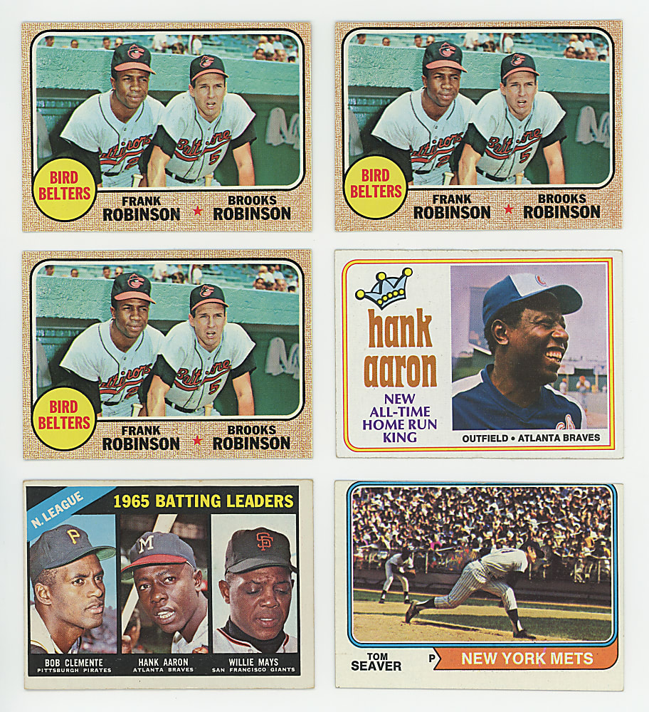1953-1987 Baseball & Football Singles Collection (500+) with (325+) Hall of Famers