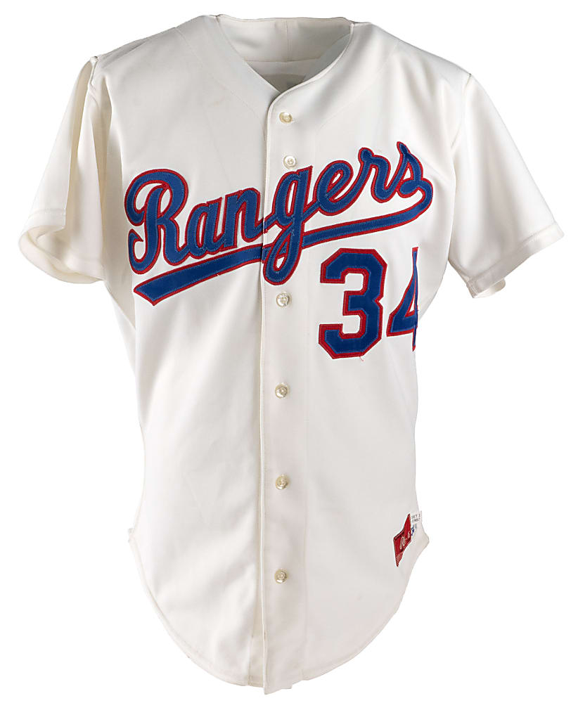 1987 Nolan Ryan Texas Rangers Signed Professional Model Introductory Jersey with Phil Wood LOA