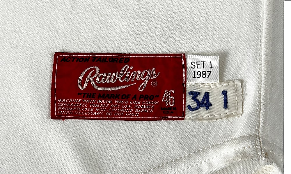1987 Nolan Ryan Texas Rangers Signed Professional Model Introductory Jersey with Phil Wood LOA