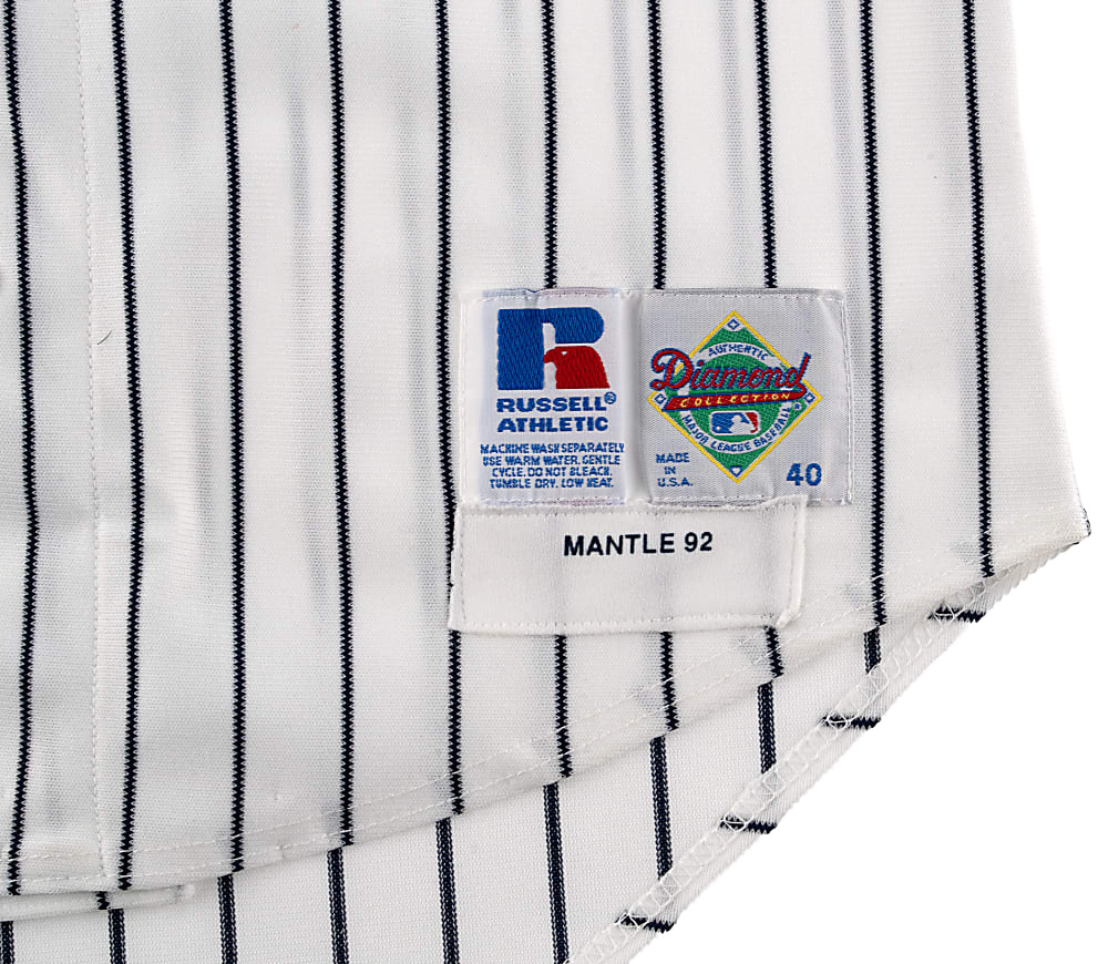 1992 Mickey Mantle Signed New York Yankees Old-Timers Day Jersey